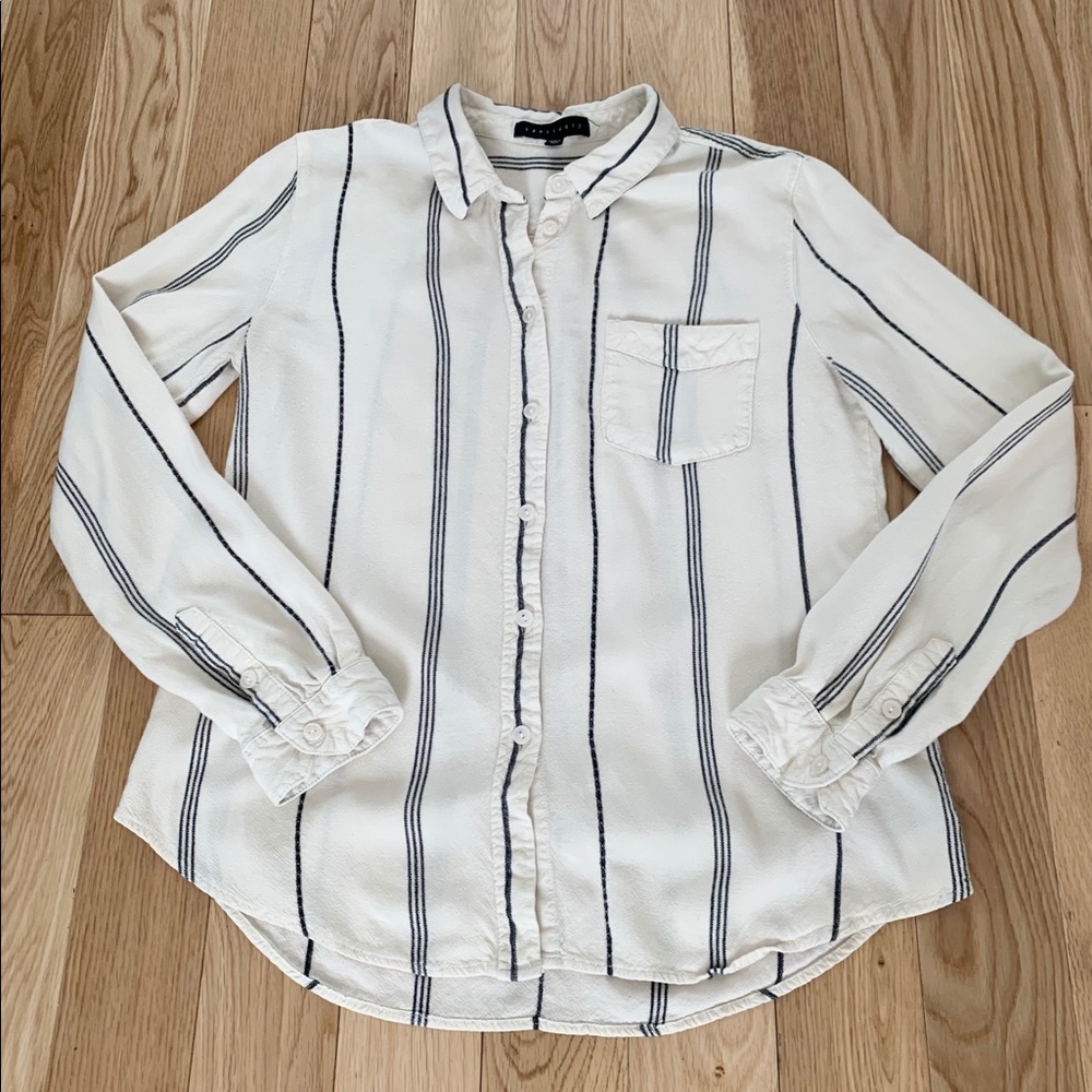Sanctuary Button Down Striped Shirt M
